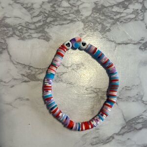 Colorful clay bead bracelet